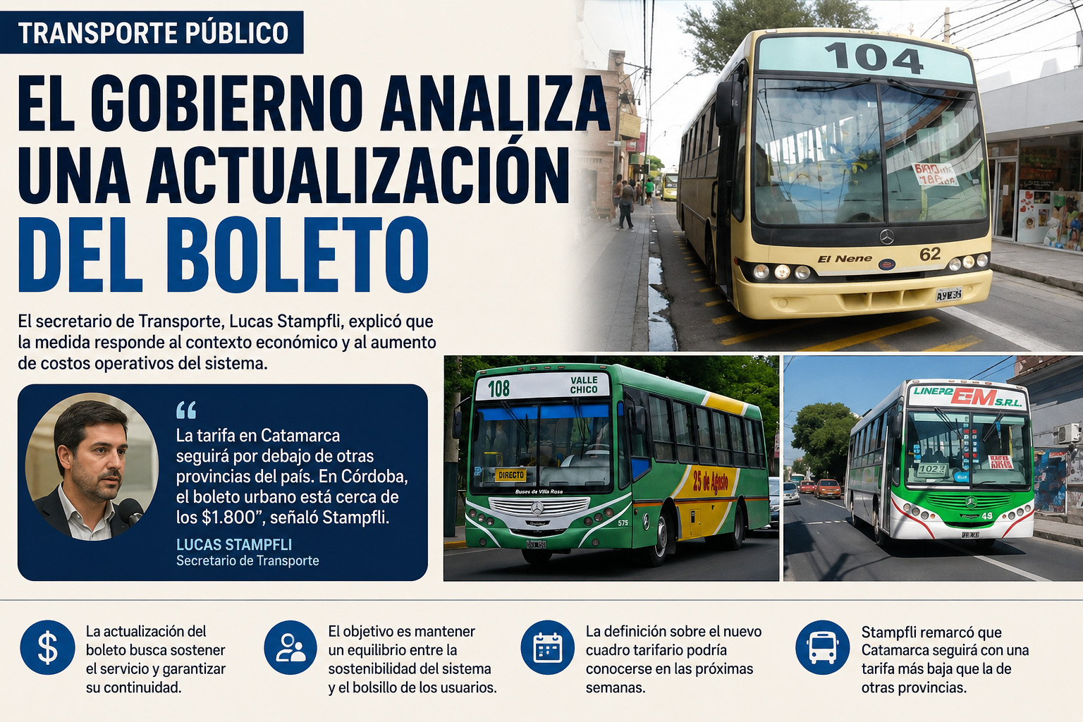 🚌 TRANSPORTE: EL GOBIERNO ANALIZA UNA ACTUALIZACIÓN DEL BOLETO